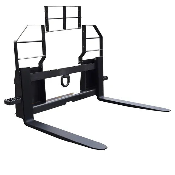 IRONBULL 4400LB with Steps, Walk Through, HD D-ring, 48" Tines Skid Steer Mount Pallet Fork