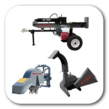 Log Splitters, Wood Chippers & Stump Grinders